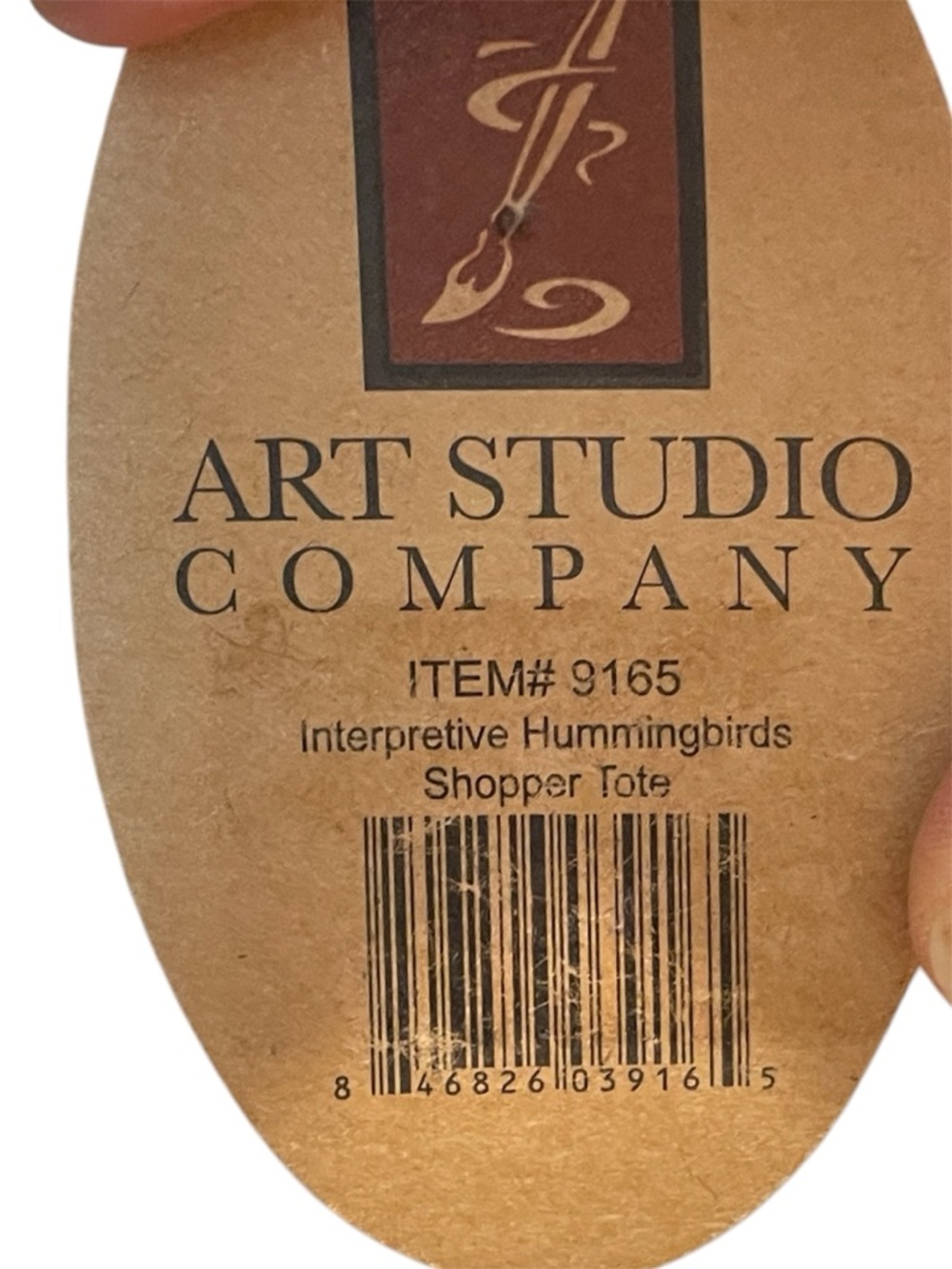 ART STUDIO COMPANY Canvas Hummingbird Tote Bag in Green, Pink, Blue, Yellow NWT - Picture 3 of 6